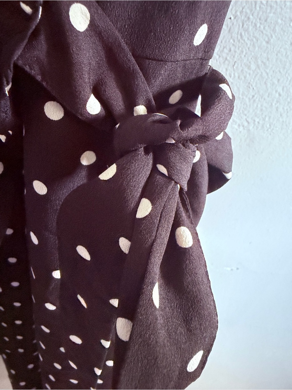 Banana Republic Brown Polka Dot Wrap Dress - Picture 4 of 10